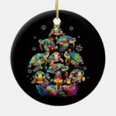 Zee Turtles Kerstboom Ocean Life Dierenvriend Keramisch Ornament (Achterkant)