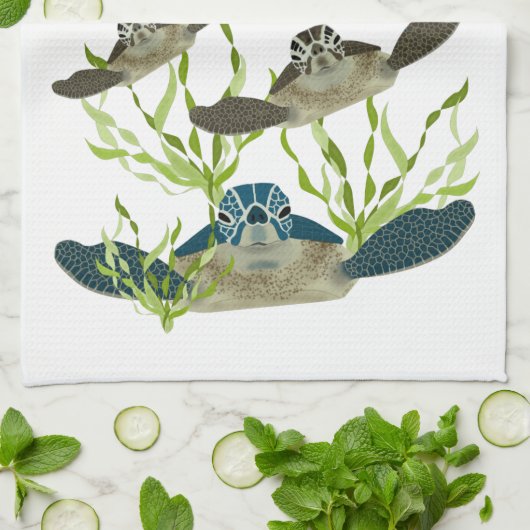 Zee Turtles Kitchen Towel Theedoek (Gevouwen)