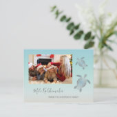 Zee Turtles Mele Kalikimaka Christmas | Naam Briefkaart (Staand voorkant)