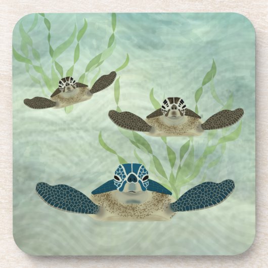 Zee Turtles Onderzetter (Voorkant)