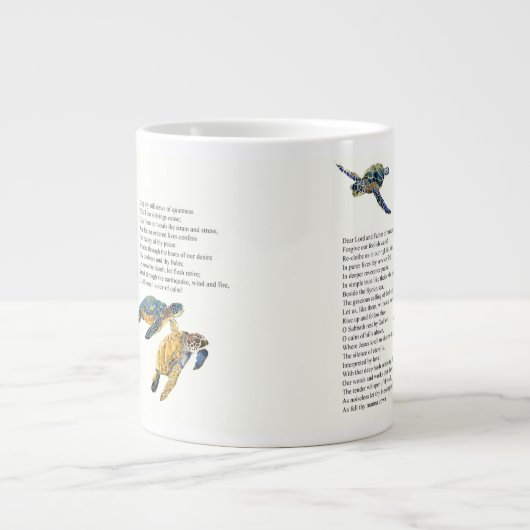 Zee Turtles Peace Prayer Poem Jumbo Mok (Voorkant)