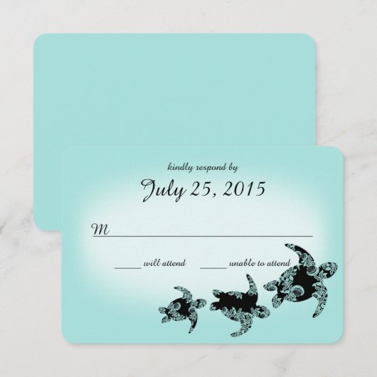 Zee Turtles Response Kaart (Voorkant / Achterkant)