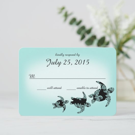 Zee Turtles Response Kaart (Staand voorkant)