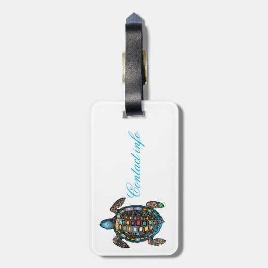 Zee Turtles Thunder_Cove Bagagelabel (Achterkant verticaal)