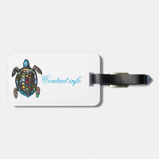 Zee Turtles Thunder_Cove Bagagelabel (Achterkant horizontaal)