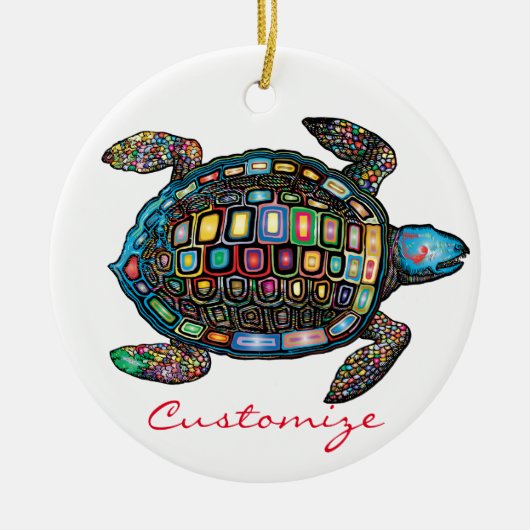 Zee Turtles Thunder_Cove Keramisch Ornament (Voorkant)