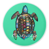 Zee Turtles Thunder_Cove Keramische Knop (Voorkant)