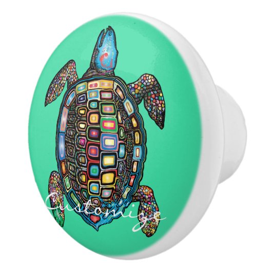 Zee Turtles Thunder_Cove Keramische Knop (Rechts)