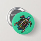 Zee Turtles Thunder_Cove Ronde Button 5,7 Cm (Voorkant /achterkant)
