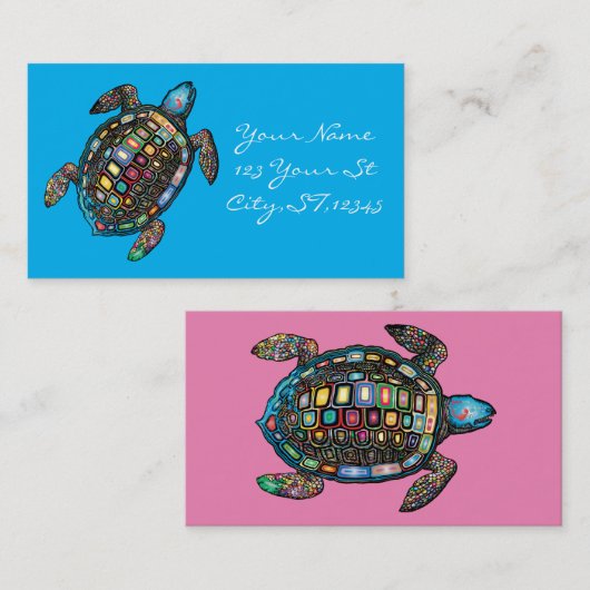 Zee Turtles Thunder_Cove Visitekaartje (Voorkant / Achterkant)