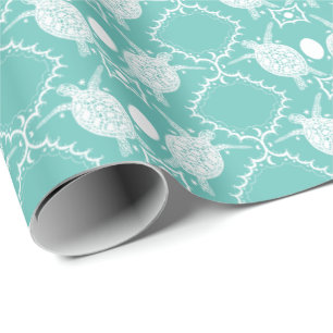 Zee Turtles Tortoise Moons Ocean Pattern Gift Cadeaupapier