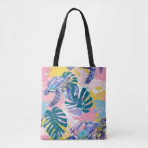 Zee Turtles Tropical Leaves Tas
