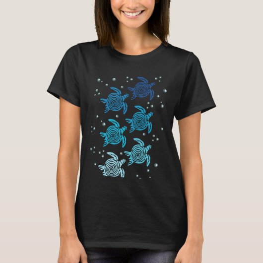 Zee Turtles Turtle retro Fun Turtle Animal 2 T-shirt (Voorkant)