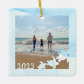 Zee Turtles Vacation Beach Photo Ceramic Ornament (Voorkant)