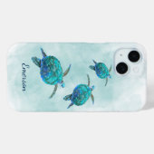 Zee Turtles Waterverf Kustnaam Case-Mate iPhone Case (Achterkant (horizontaal))