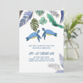 Zee Turtles Weddenblauw Geel (Staand voorkant)