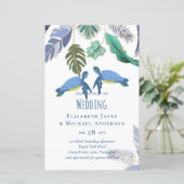 Zee Turtles Weddenblauw Geel (Staand voorkant)