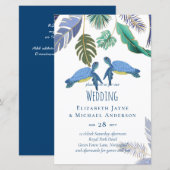 Zee Turtles Weddenblauw Geel (Voorkant / Achterkant)