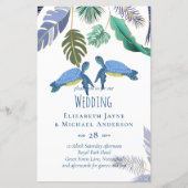 Zee Turtles Weddenblauw Geel (Voorkant)