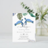 Zee Turtles Weddenblauw Geel (Staand voorkant)