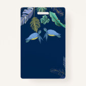 Zee Turtles Weddenblauw Geel Badge (Achterkant)