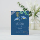 Zee Turtles Weddenblauw Geel Briefkaart (Staand voorkant)