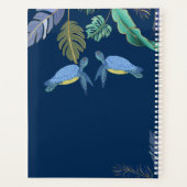 Zee Turtles Weddenblauw Geel Planner (Achterkant)