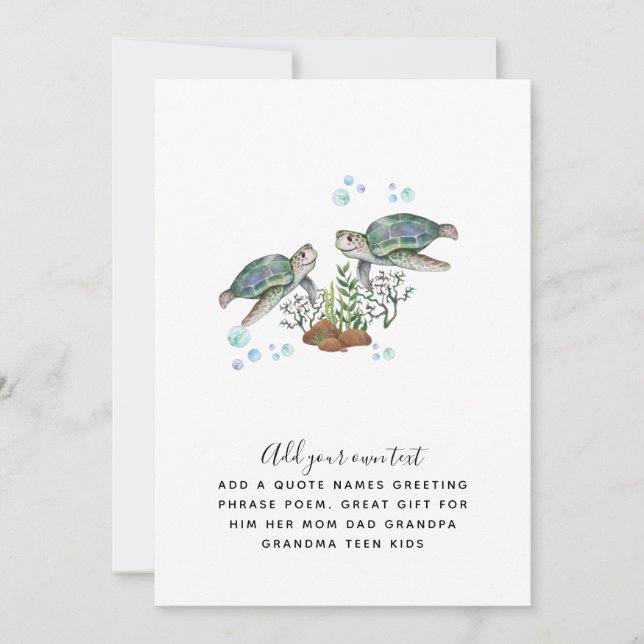 ZEE TURTLS - Aangepast (Voorkant)