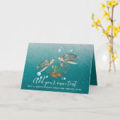 ZEE TURTLS - Aangepast Kaart (Gele Bloem)