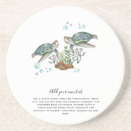 ZEE TURTLS - Aangepast Zandsteen Onderzetter