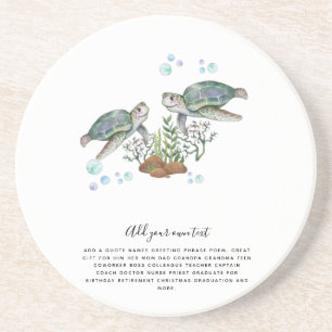 ZEE TURTLS - Aangepast Zandsteen Onderzetter