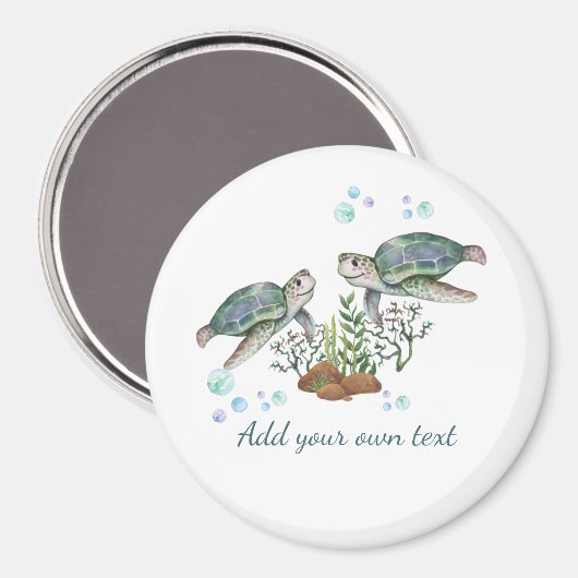 ZEE TURTLS Persoonlijke magneet (Voorkant / Achterkant)