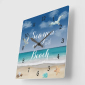 Zee u bij de grote klok van de strand Ocean (Hoek)