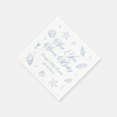 Zee u binnenkort Baby kust Baby shower Servet (Hoek)