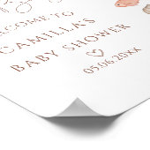 Zee U binnenkort Baby Kust Baby shower Welkom Poster (Hoek)