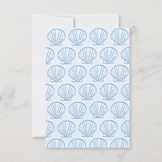 Zee u binnenkort Baby shower Kust dank u kaart (Achterkant)