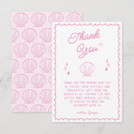 Zee u binnenkort Baby shower Kust dank u kaart