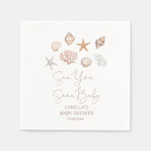Zee U binnenkort Kust Baby shower Servet (Voorkant)