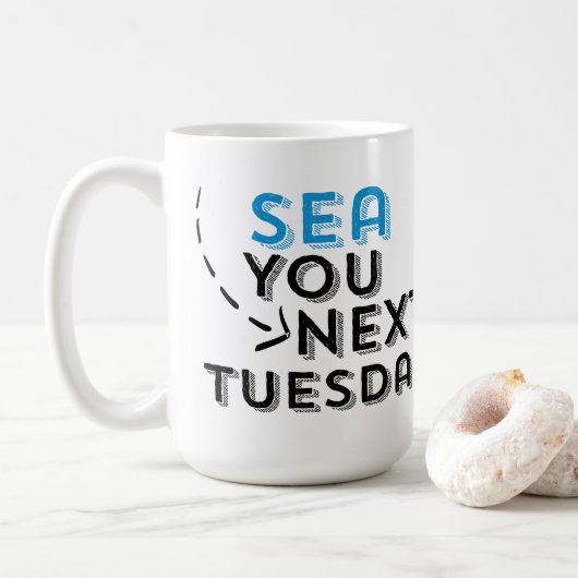 Zee U Volgende Mok Dinsdag koffie (Met donut)
