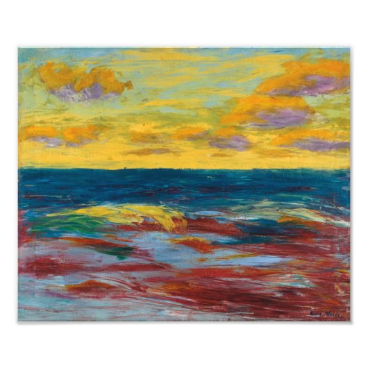 Zee uit Alsen | Emil Nolde | Foto Afdruk (Voorkant)
