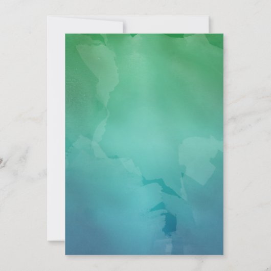 Zee - Uitnodiging voor groene en blauwe dag (Achterkant)