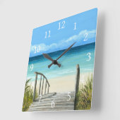 Zee Uitzicht 147 oceaanstrand Vierkante Klok (Hoek)