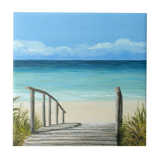 Zee Uitzicht 147 Ocean Beach keramische tegel Tegeltje (Voorkant)