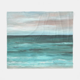 Zee Uitzicht 265 aqua ocea Fleece Deken
