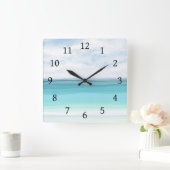 Zee Uitzicht 282 Turquoise oceaan Vierkante Klok (Huis)