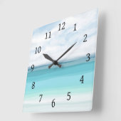 Zee Uitzicht 282 Turquoise oceaan Vierkante Klok (Hoek)