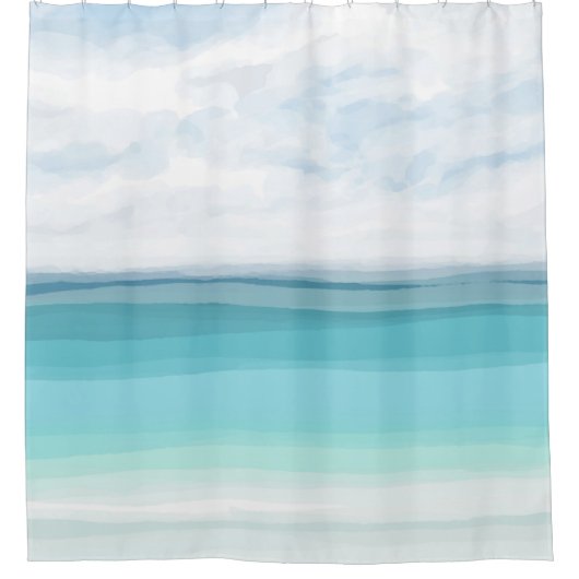 Zee Uitzicht 282 Turquoise Ocean Douchegordijn (Voorkant)
