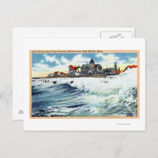 Zee Uitzicht Avenue Waterfront Uitzicht van het Su Briefkaart (Voorkant / Achterkant)