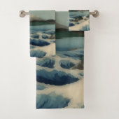 Zee uitzicht - bekende Japanse kunst Bad Handdoek (Insitu)