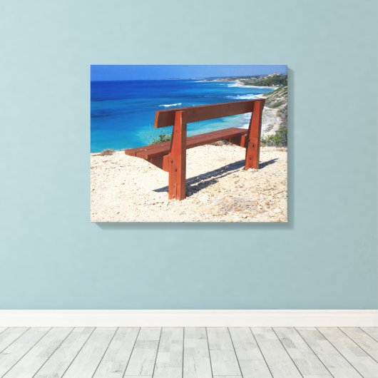 Zee Uitzicht Canvas Afdruk (Insitu (Houten vloer))